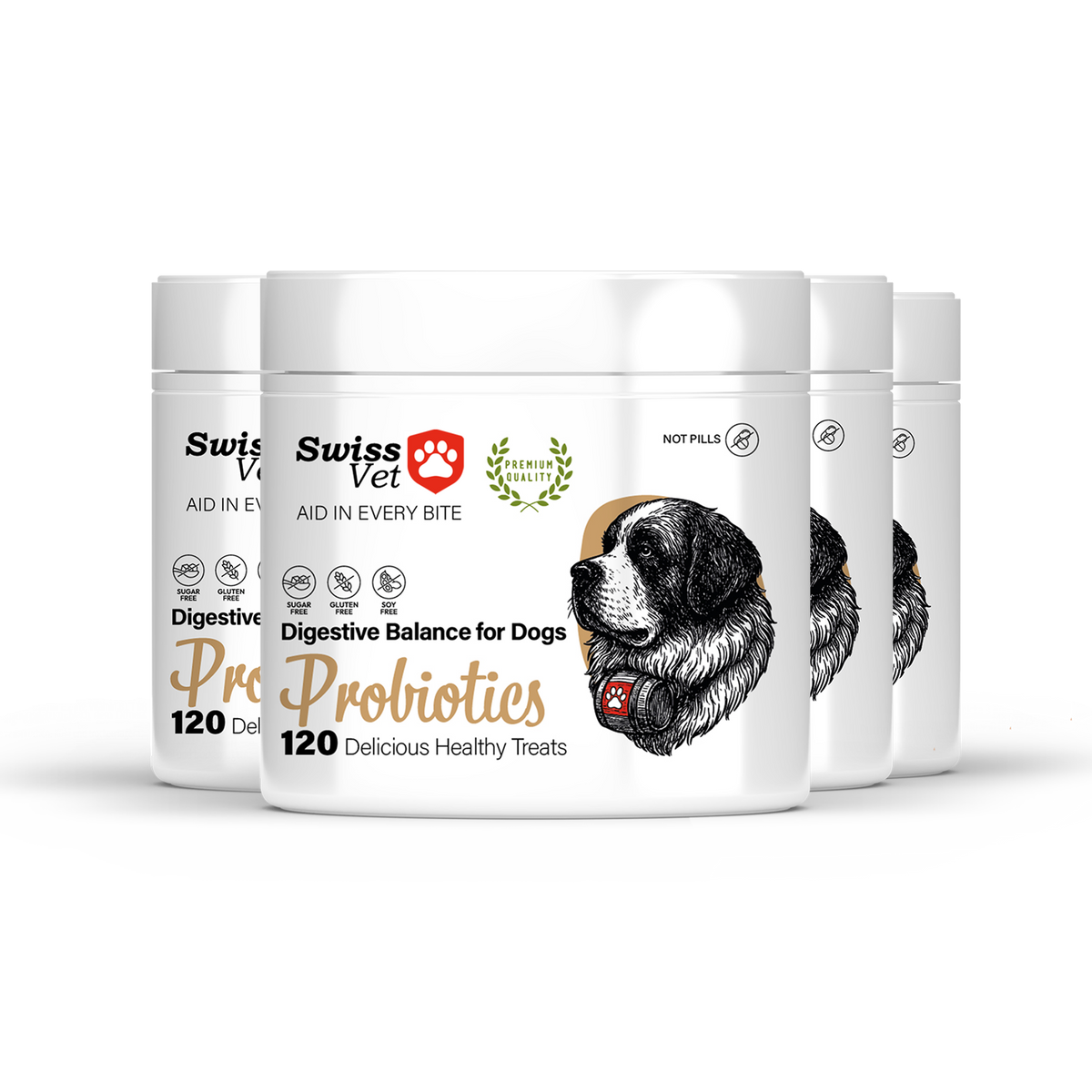 SwissVet Probiotics - 4 opakowania
